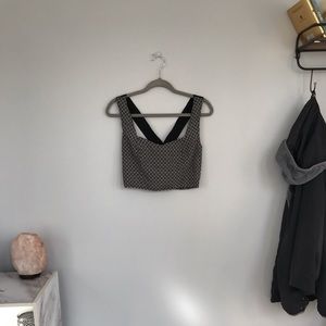 Black and white crop top